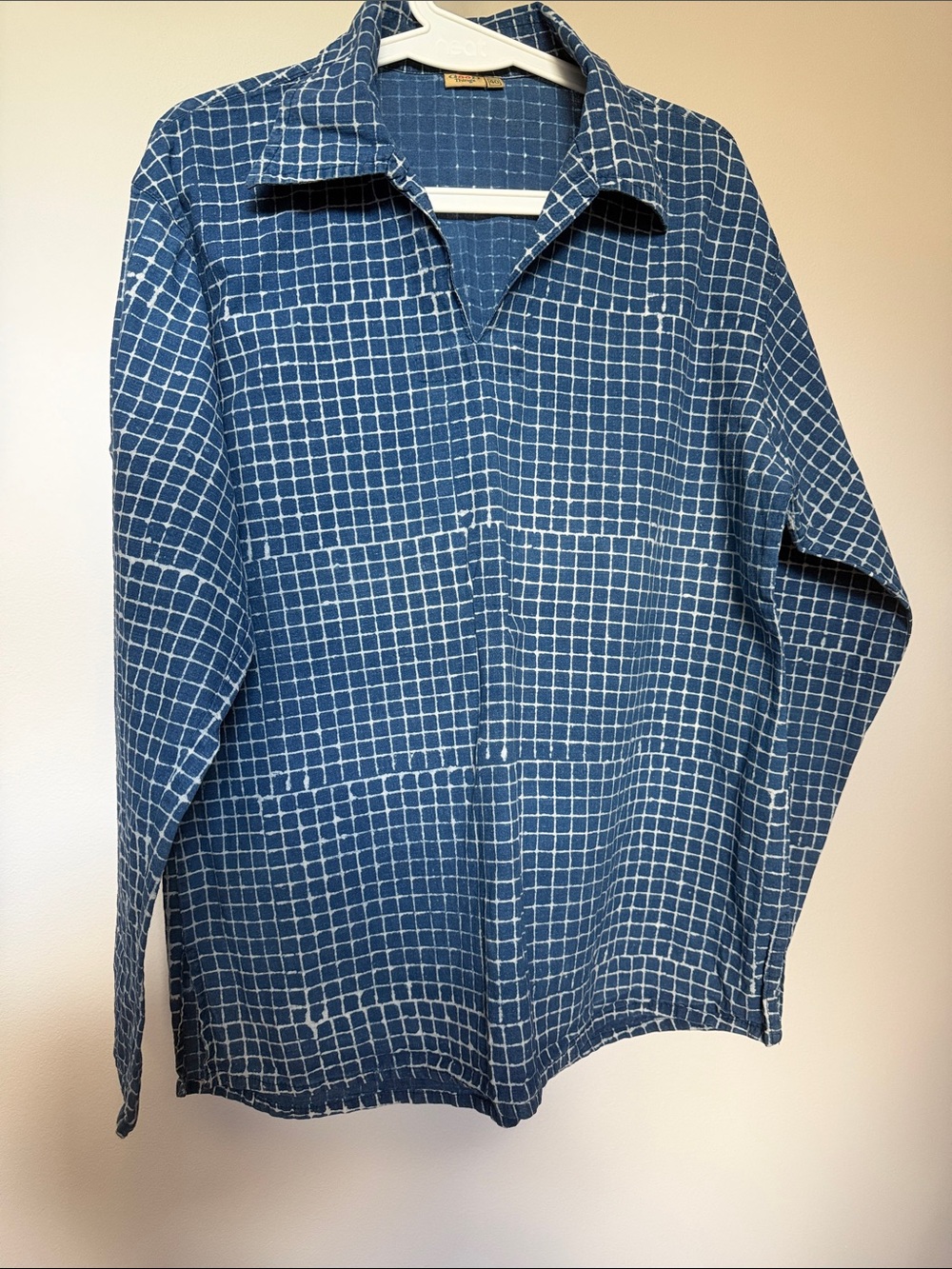 VINTAGE Japanese Indigo lightweight cotton top XL 12